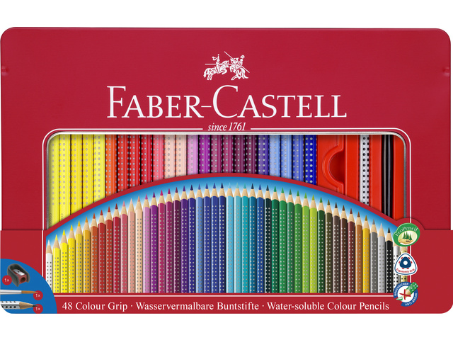 FABER CASTELL Kleurpotloden incl. slijper en penseel (48 kleuren)