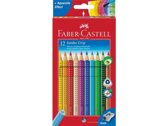 FABER CASTELL Jumbo kleurpotloden (12 kleuren)