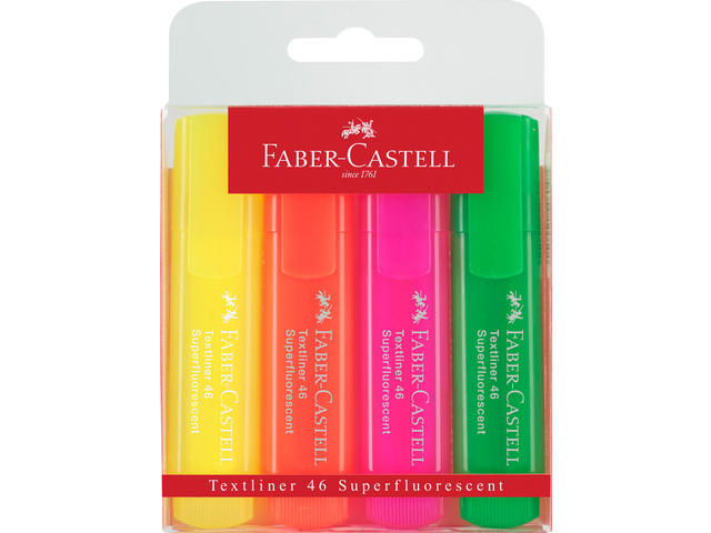 FABER CASTELL Markeerstiften (4 kleuren)