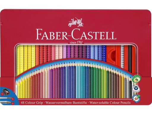 FABER CASTELL Kleurpotloden incl. slijper en penseel (48 kleuren)
