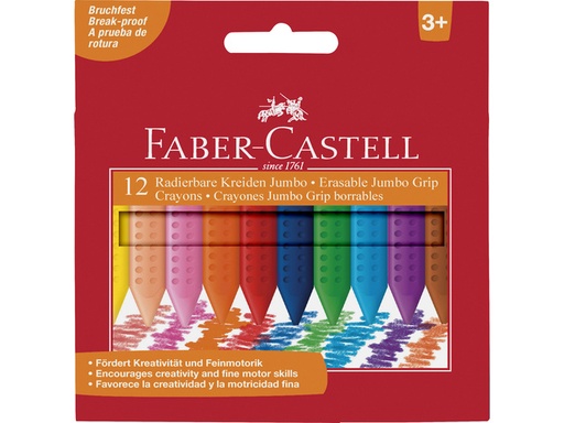 FABER CASTELL Jumbo krijtjes (12 kleuren)
